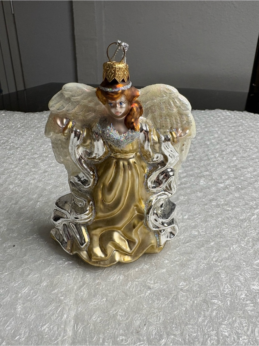 Lord & Taylor Vintage Glass Angel Christmas Ornament